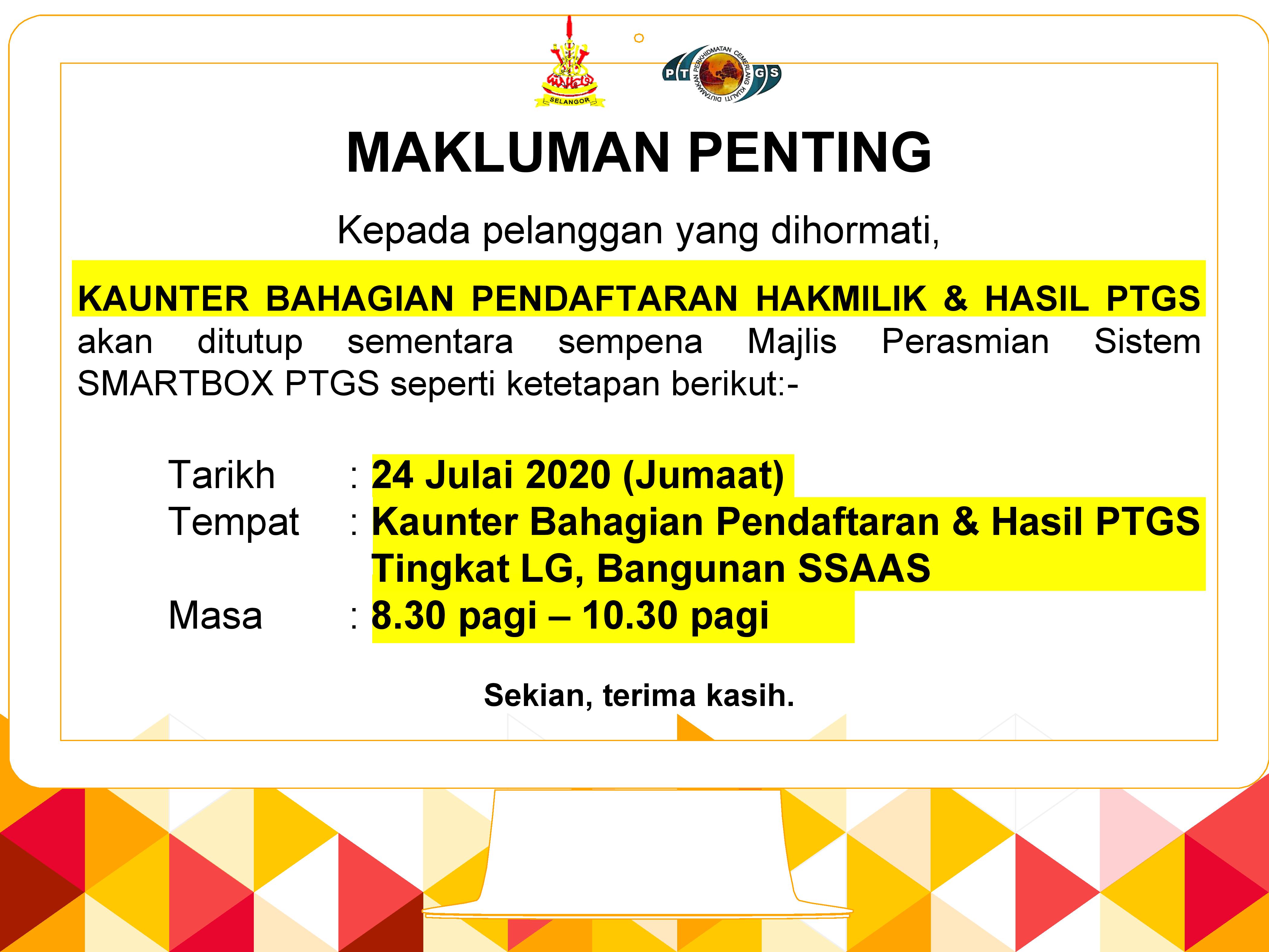 Bayaran Pendaftaran Pejabat Tanah Selangor  Bayaran Cukai Tanah